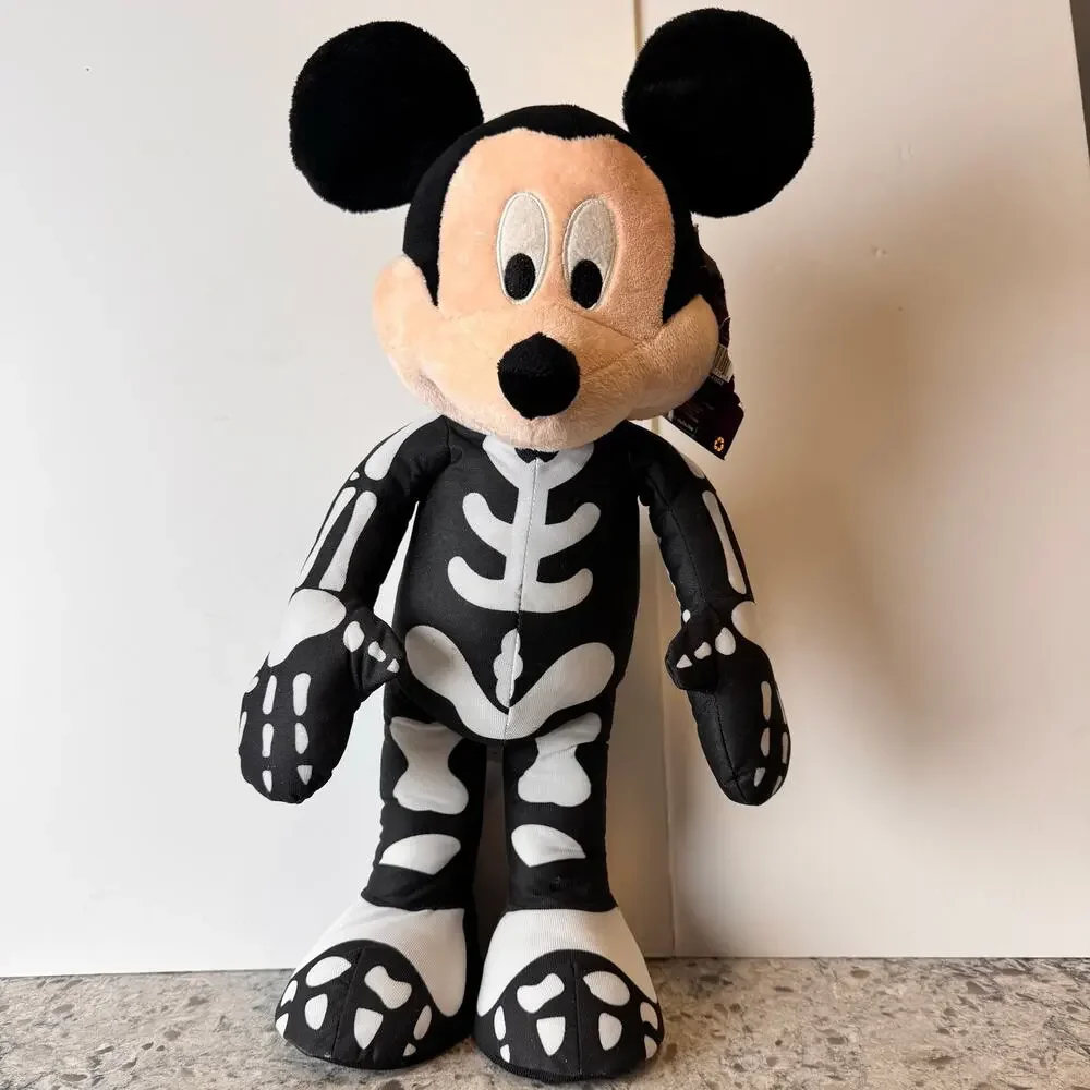 Set of 2 Disney Mickey Skeleton Minnie Bee Halloween Greeter Set Lot 22